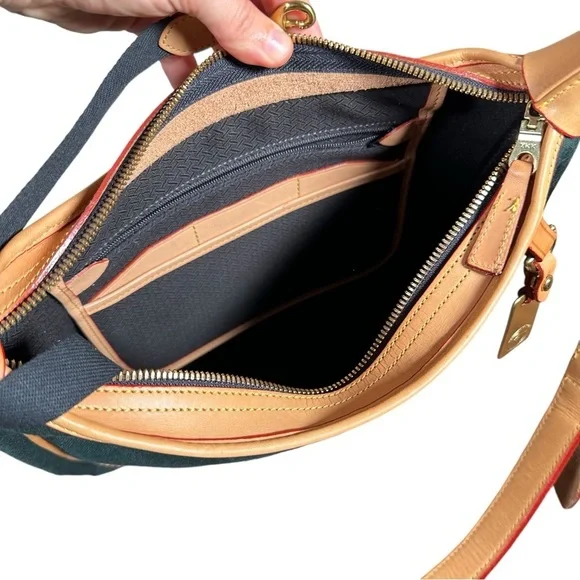 DOONEY & BOURKE Vintage Canvas Leather Trim Shoulder Purse - Picture 12 of 15